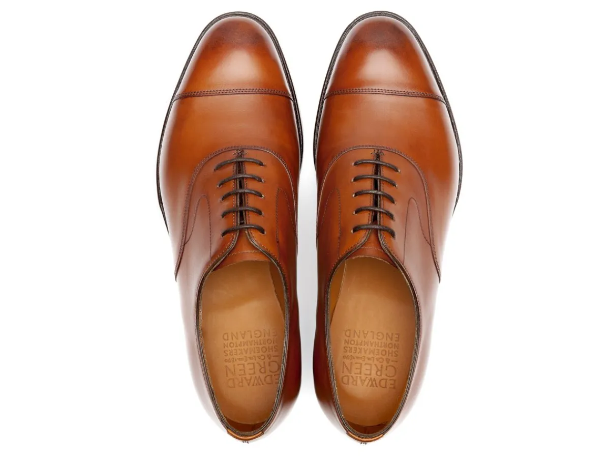 Straight Cap Oxfords | Oxfords<Edward Green Chelsea 202 Chestnut Antique Calf