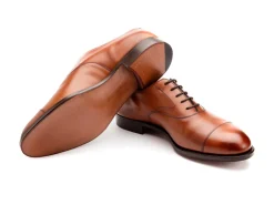 Straight Cap Oxfords | Oxfords<Edward Green Chelsea 202 Chestnut Antique Calf