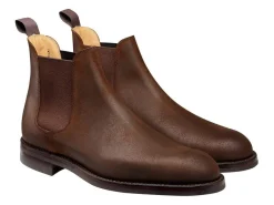 Rubber Soles | Boots<Crockett & Jones Chelsea 5 Dark Brown Rough-Out Suede [PRE-ORDER]