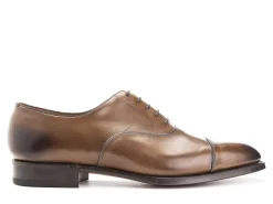 Straight Cap Oxfords | Oxfords<Edward Green Chelsea Dark Oak Antique Calf
