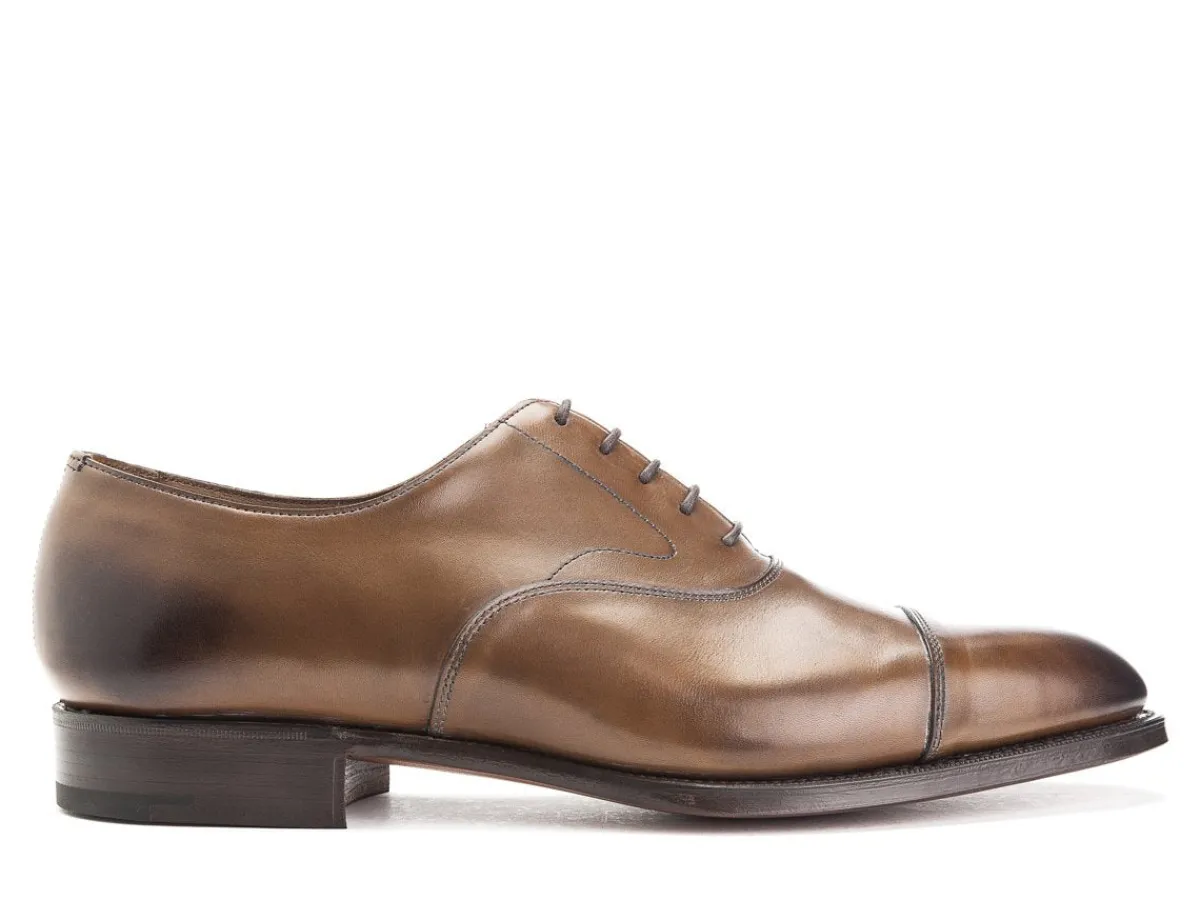 Straight Cap Oxfords | Oxfords<Edward Green Chelsea Dark Oak Antique Calf