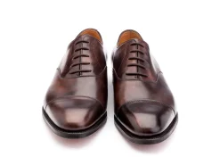 Wide Fitting | Straight Cap Oxfords<John Lobb City II Dark Brown Museum Calf EE-width