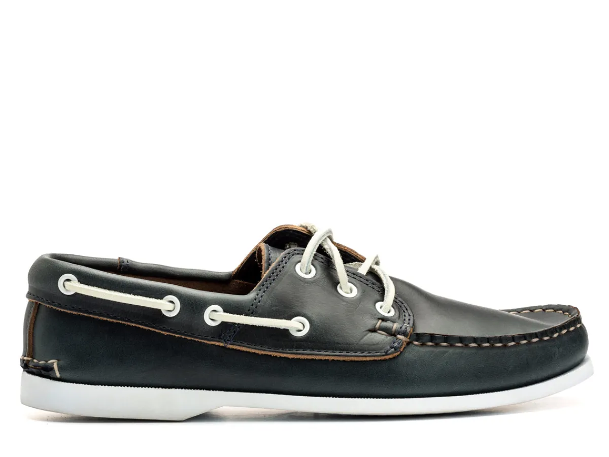 Summer Shoes | Rubber Soles<Quoddy Classic Boat Shoe Unlined Navy Chromexcel
