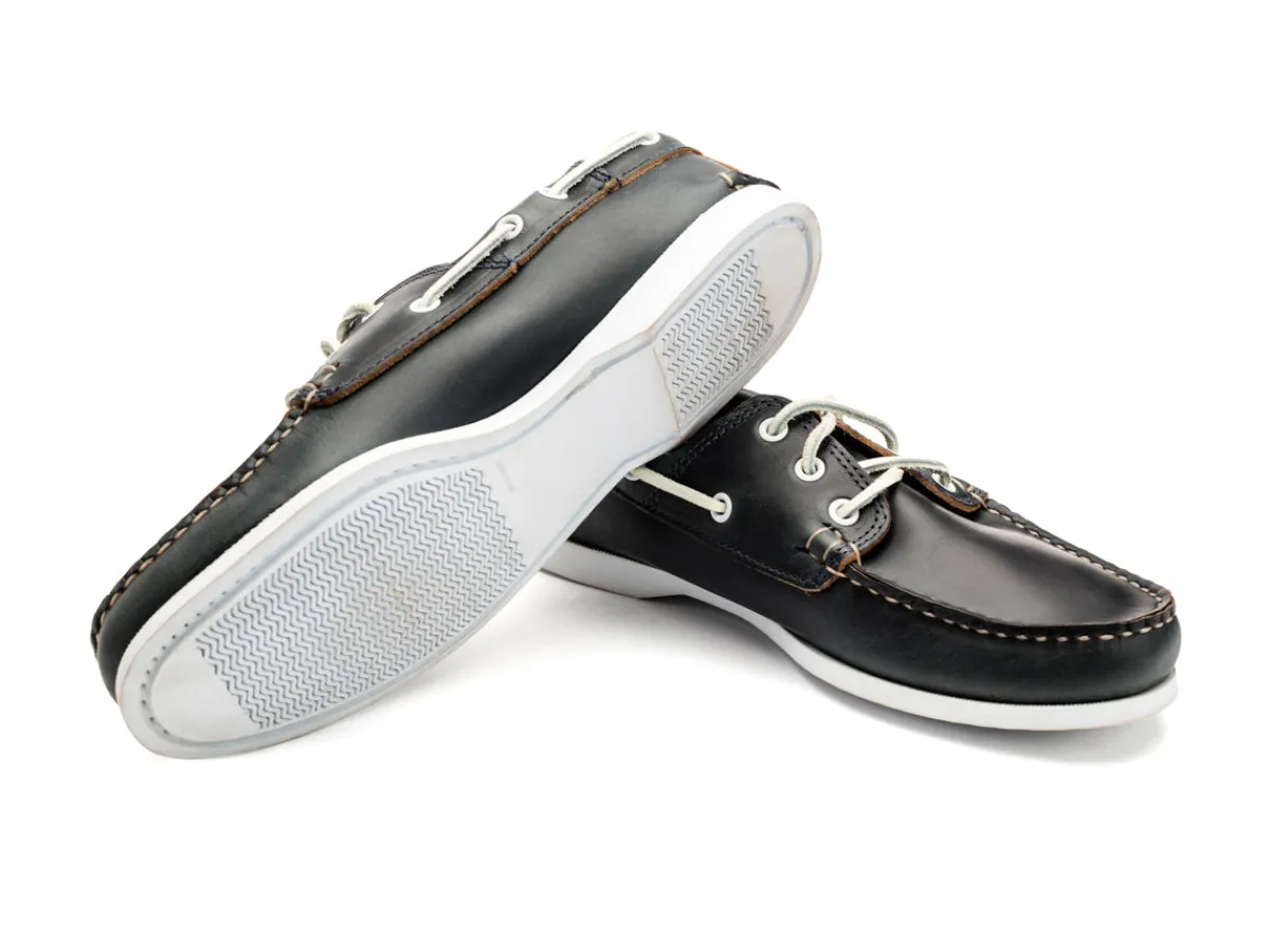 Summer Shoes | Rubber Soles<Quoddy Classic Boat Shoe Unlined Navy Chromexcel