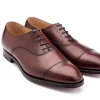 Wide Fitting | Straight Cap Oxfords<Crockett & Jones Connaught Chestnut Burnished Calf F-width