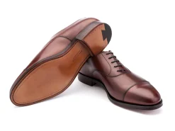 Wide Fitting | Straight Cap Oxfords<Crockett & Jones Connaught Chestnut Burnished Calf F-width