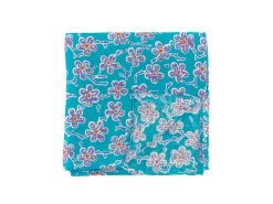 Pocket Squares<Double Monk Cotton Pocket Square Flower Blue & Purple