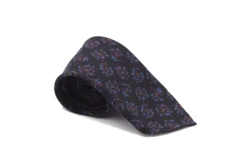 Ties<Tie Your Tie Crepe Silk Paisley Tie Black