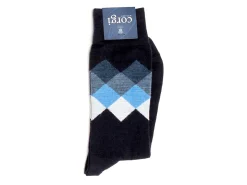 Socks<Corgi Diamond Pattern Socks Black