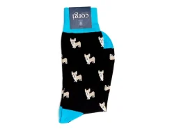 Socks<Corgi Dog Pattern Socks Black