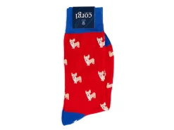 Socks<Corgi Dog Pattern Socks Red