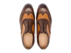 Wide Fitting | Two-tone<Edward Green Falkirk Dark Oak & Almond Country Calf F-width