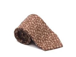 Ties<Tie Your Tie Fine Silk Tie Floral Brown