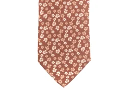 Ties<Tie Your Tie Fine Silk Tie Floral Brown