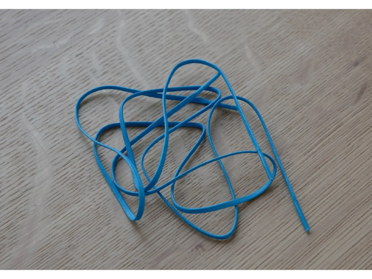 Shoelaces<Shoestripes Flat Waxed Cotton Shoelaces Blue