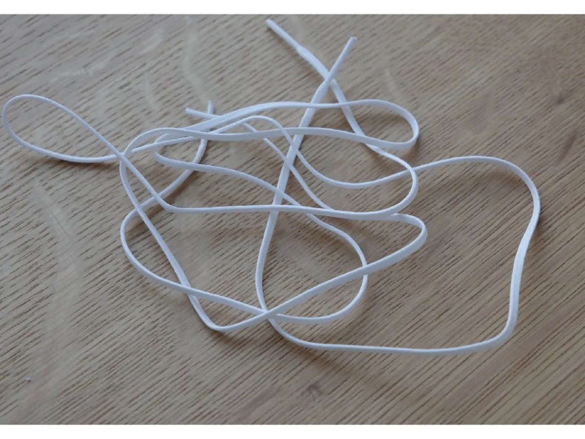 Shoelaces<Shoestripes Flat Waxed Cotton Shoelaces White