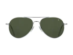 Sunglasses | Eyewear<American Optical General Silver Green Glass Lens