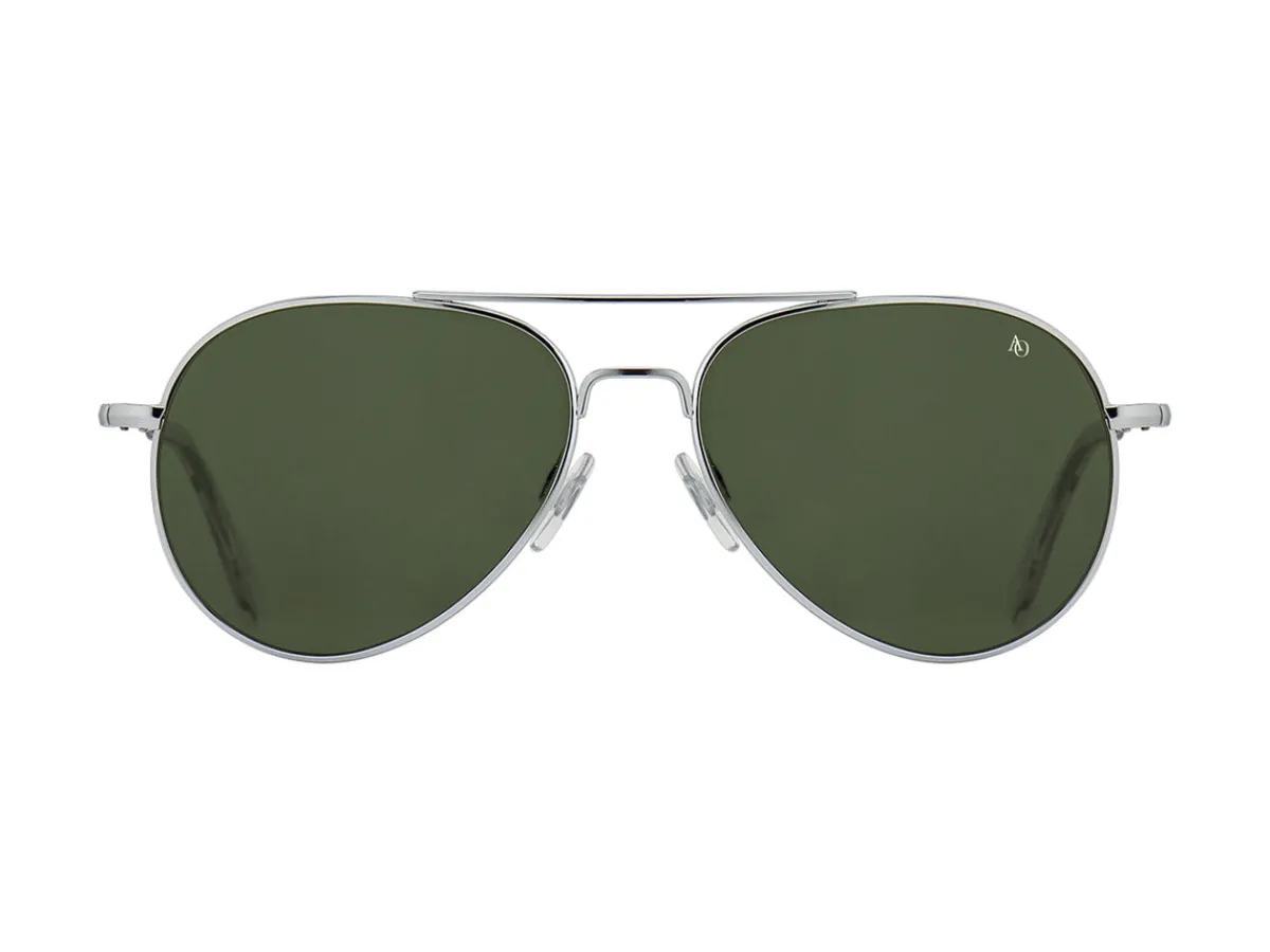 Sunglasses | Eyewear<American Optical General Silver Green Glass Lens