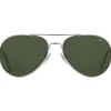 Sunglasses | Eyewear<American Optical General Silver Green Glass Lens Polarised