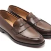Summer Shoes | Penny Loafers<Crockett & Jones Grantham 2 Dark Brown Burnished Calf