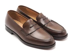 Summer Shoes | Penny Loafers<Crockett & Jones Grantham 2 Dark Brown Burnished Calf