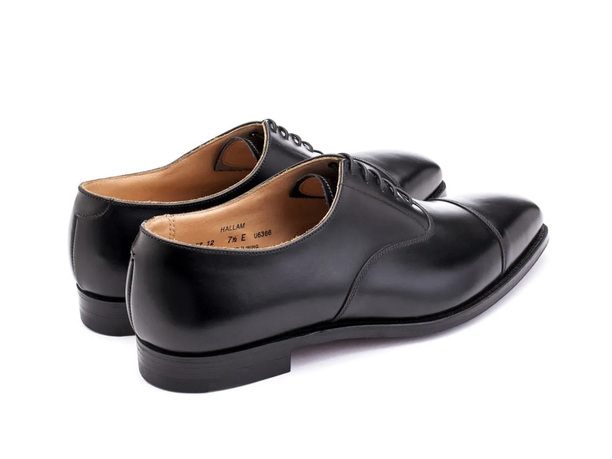 Straight Cap Oxfords | Oxfords<Crockett & Jones Hallam Black Calf