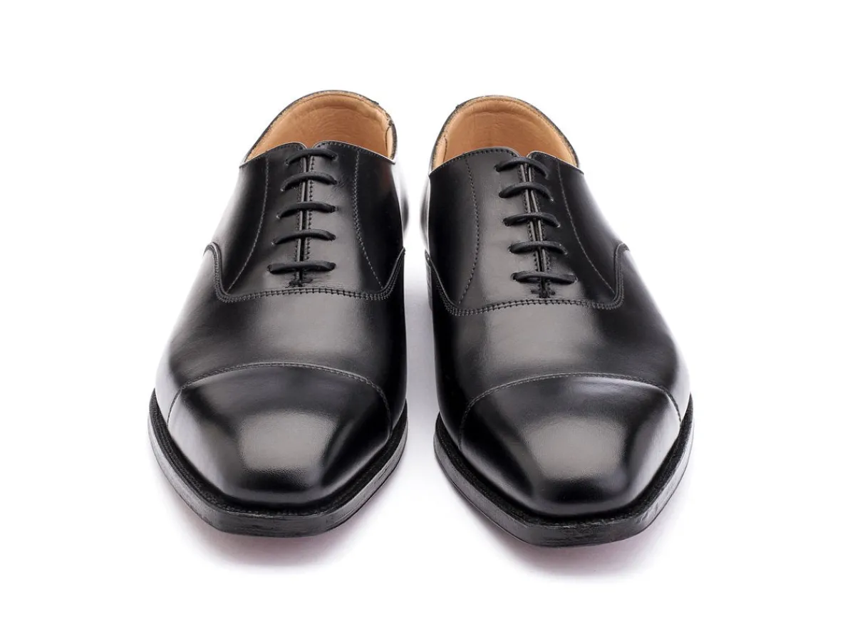 Straight Cap Oxfords | Oxfords<Crockett & Jones Hallam Black Calf