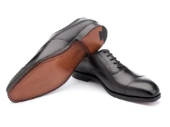 Straight Cap Oxfords | Oxfords<Crockett & Jones Hallam Black Calf