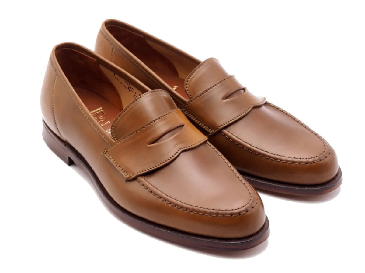 Summer Shoes | Penny Loafers<Crockett & Jones Harvard 2 Whiskey Shell Cordovan