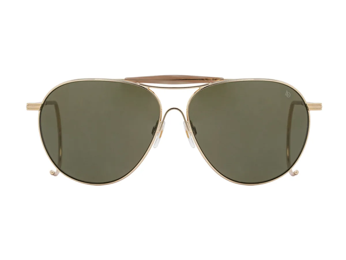 Sunglasses | Eyewear<American Optical Hazemaster Gold Green Nylon Lens Polarised