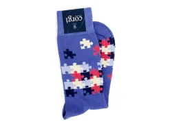 Socks<Corgi Jigsaw Socks Lilac