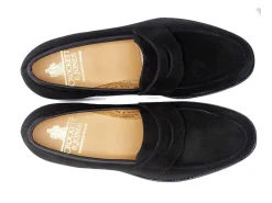 Summer Shoes | Suede<Crockett & Jones Kirribilli Black Calf Suede