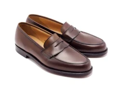 Summer Shoes | Penny Loafers<Crockett & Jones Kirribilli Dark Brown Burnished Calf