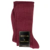 Socks<Bresciani Knee Length Cotton Socks Burgundy