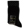 Socks<Bresciani Knee Length Cotton Socks Navy with Light Blue Spots