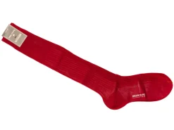 Socks<Bresciani Knee Length Cotton Socks Red
