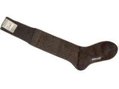 Socks<Bresciani Knee Length Cotton Socks Grey with Tan Spots
