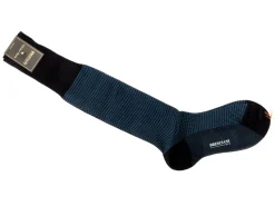 Socks<Bresciani Knee Length Cotton Socks Navy & Blue Dogstooth