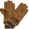 Gloves<Dents Knit Lined Nubuck Glove Tobacco