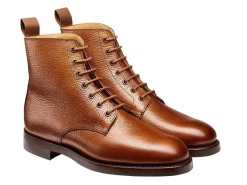 Women's Range | Rubber Soles<Crockett & Jones Ladies Barnwell 2 Tan Scotch Grain