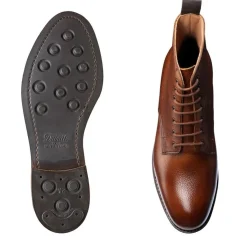 Women's Range | Rubber Soles<Crockett & Jones Ladies Barnwell 2 Tan Scotch Grain