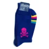 Socks<Corgi Large Skull Socks Purple