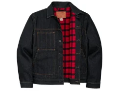 Outerwear | Jackets<Filson Lined Denim Short Cruiser Raw Indigo