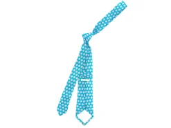 Ties<Double Monk Linen Tie Flower Blue