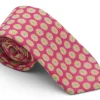 Ties<Double Monk Linen Tie Flower Pink