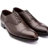 Straight Cap Oxfords | Oxfords<Crockett & Jones Lonsdale Dark Brown Antique Calf