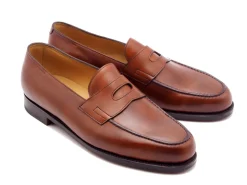 Summer Shoes | Penny Loafers<John Lobb Lopez Chestnut Misty Calf