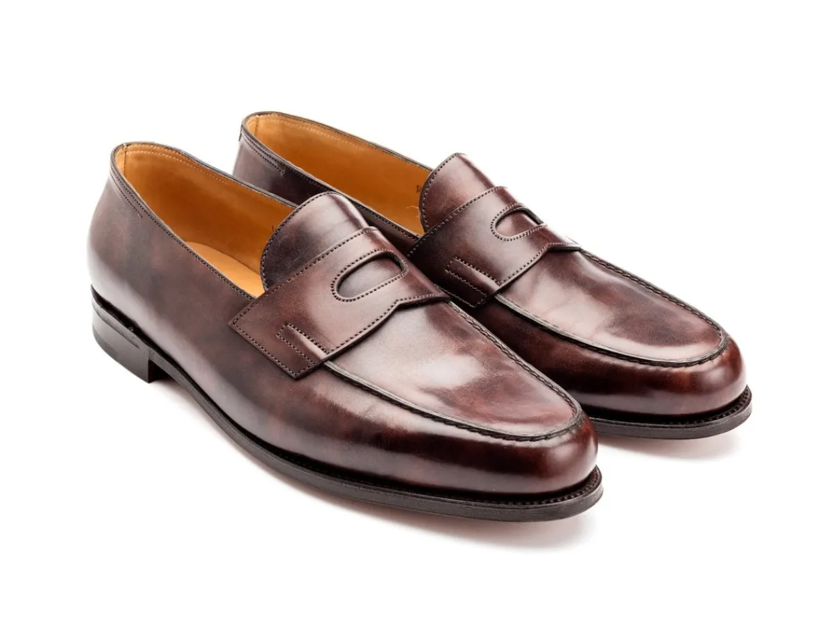Summer Shoes | Penny Loafers<John Lobb Lopez Dark Brown Museum Calf