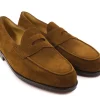 Suede | Penny Loafers<John Lobb Lopez Parisian Brown Suede