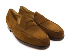 Suede | Penny Loafers<John Lobb Lopez Parisian Brown Suede